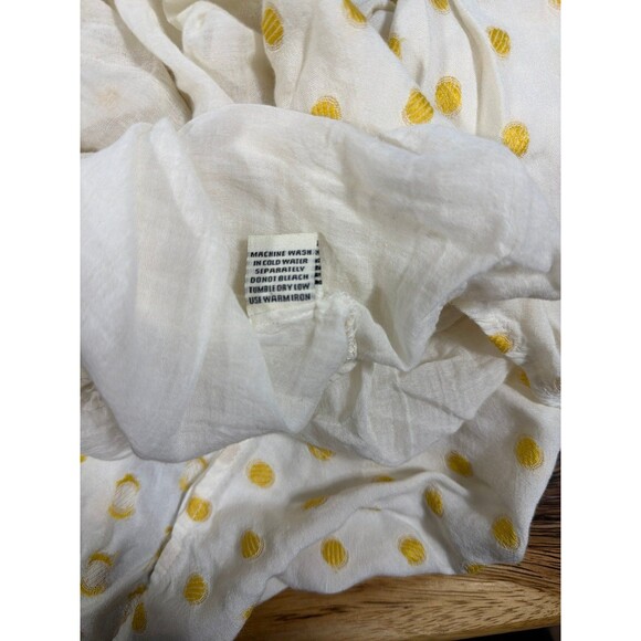 Sim and Sam Classic Yellow Polka Dot Cotton Lined Sun Dress W/ Adj. Straps Sz L - Picture 6 of 6